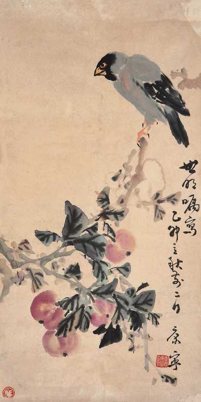 康宁 花鸟 立轴